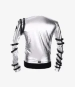 Bad World Tour Michael Jackson Silver Satin Jacket