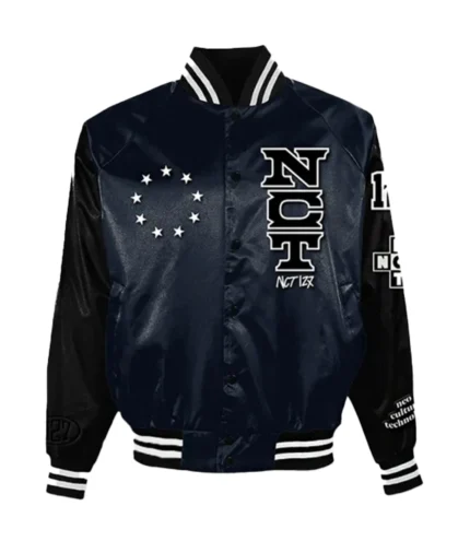 Blue and Black NCT 127 Bomber Jacket For unisex