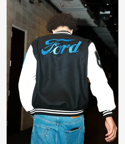 Cade Cunningham Custom Ford Wool & Leather Varsity Jacket
