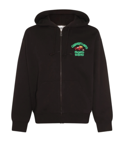 Carhartt WIP Logo Print Zip Up Hoodie 1