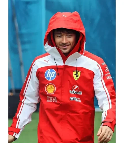 Charles Leclerc Miami Grand Prix Red & White F1 Jacket