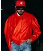 Chris Brown Paris 2026 Red Jacket 2
