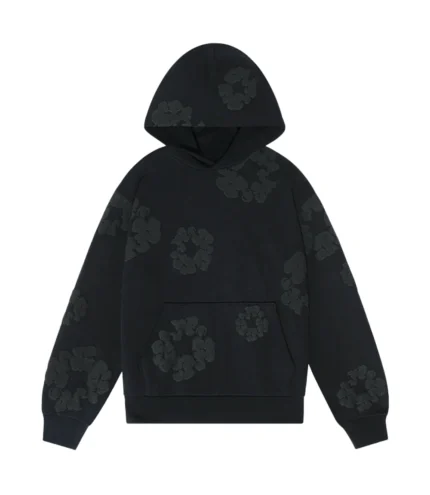 Denim Tear Mono Cotton Wreath Hoodie Black For unisex