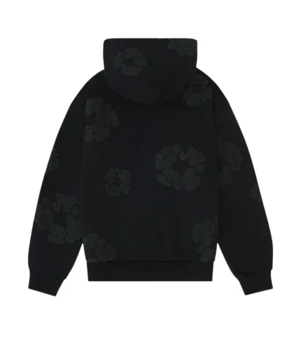 Denim Tear Mono Cotton Wreath Hoodie Black
