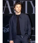 Evan Peters The Beauty 2026 Cooper Madsen Blue Cotton Jacket