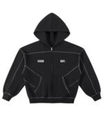 Good BOY X TOM Contrast‑Stitched Boxy Zip Hoodie 1
