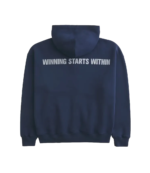 Hollister x Kappa 2026 Navy Blue Boxy Zip-Up Logo Hoodie