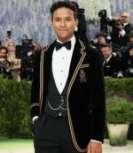 Unisex Jaafar Jackson Met Gala 2026 Black and Gold Polo Ralph Lauren Tuxedo