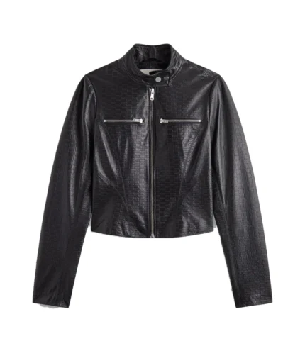 Women's Lisa for Kith Nikita Monogram Leather Zip Top