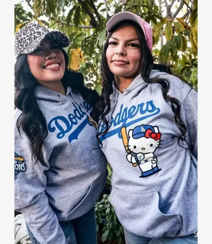 Unisex Los Angeles Dodgers 2026 Hello Kitty Night Hoodie