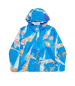 Unisex Metra Koi Fish Printed Blue Jacket
