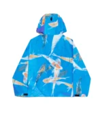 Metra Koi Fish Printed Blue Jacket