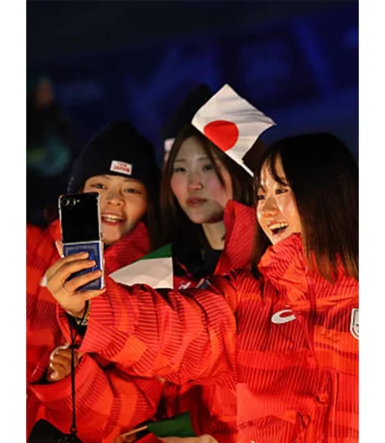 Milano Cortina 2026 Winter Olympics Opening Ceremony Team Japan Hooded Corduroy Jacket