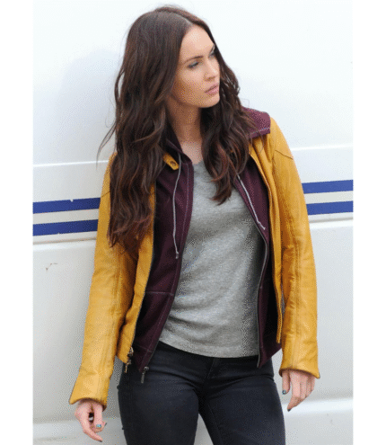 Ninja Turtles Megan Fox April O Neil Yellow Leather Jacket 3