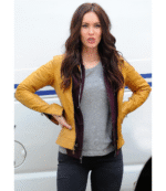 Ninja Turtles Megan Fox April O Neil Yellow Leather Jacket 4