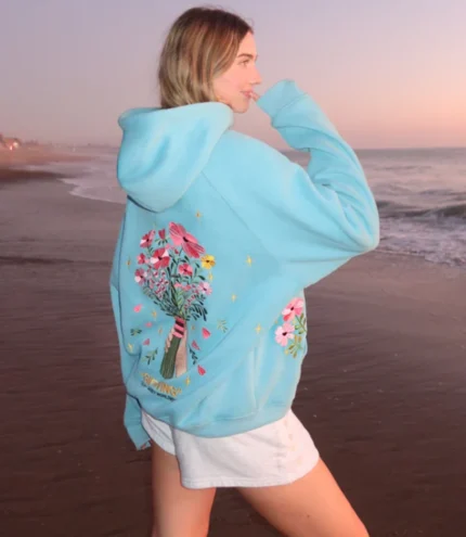 Unisex Oversized Lux Gift Giving in Blue Hoodie
