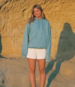 Oversized Lux Gift Giving in Blue Hoodie
