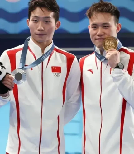 Unisex Paris Olympics 2024 Team China White Uniform Jacket