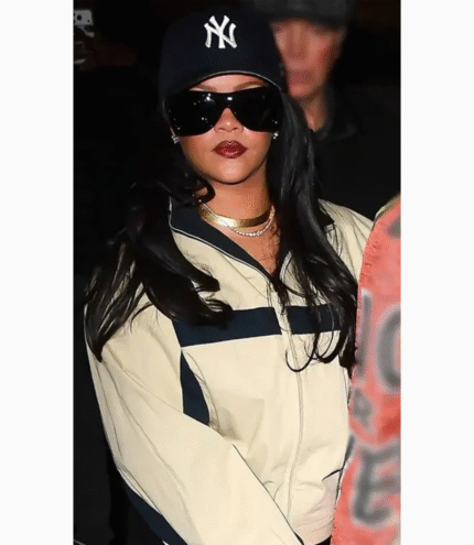 Rihanna SAINT LAURENT Cream Jacket 3
