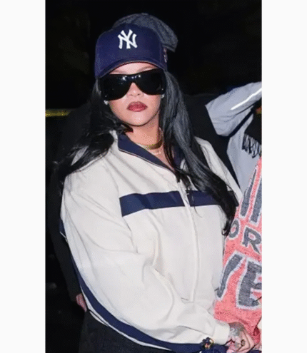 Rihanna SAINT LAURENT Cream Jacket 4