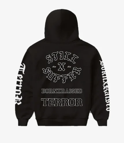 Born x Raised + Terror Rocker 2026 Black Hoodie