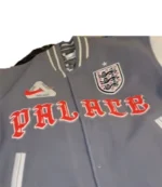 Nike England x Palace Grey Varsity Jacket 2026 For Unisex
