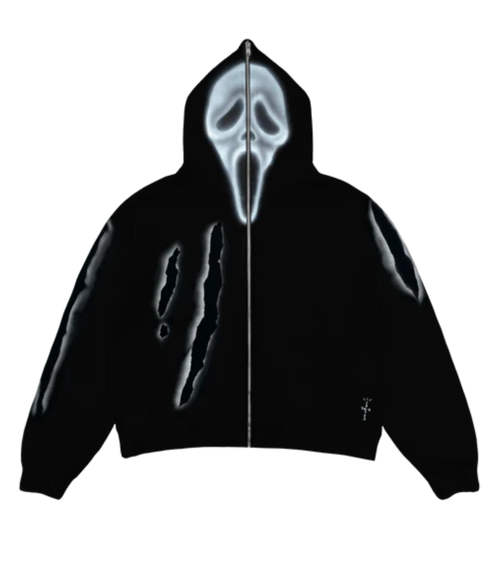 Don Toliver x Scream x CJ Full Zip Slasher Hoodie Black 1 Don Toliver x Scream x CJ Full Zip Slasher Hoodie Black 1