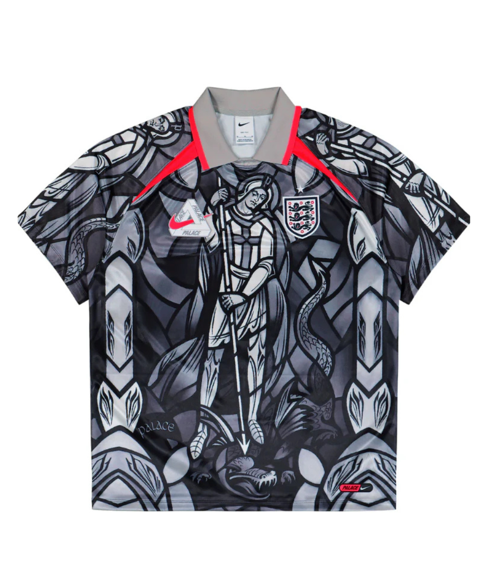 Palace X Nike England Dri-Fit Pewter Grey Football Jersey 1 Palace X Nike England Dri-Fit Pewter Grey Football Jersey 1