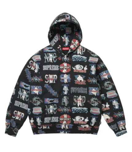 Supreme Flash Zip Up Hooded Sweatshirt