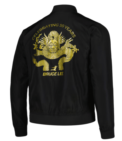 Bruce Lee Mitchell & Ness Celebrating 50 Years Bomber Jacket 3