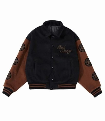 Gal Sang Varsity Black and Brown Jacket 1