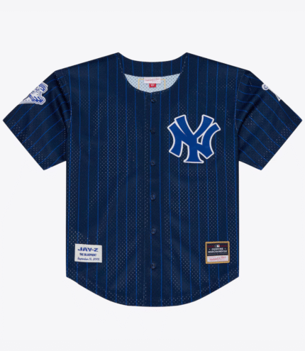 Jay-Z The Blueprint x Mitchell & Ness Navy Mesh Baseball Jersey 1