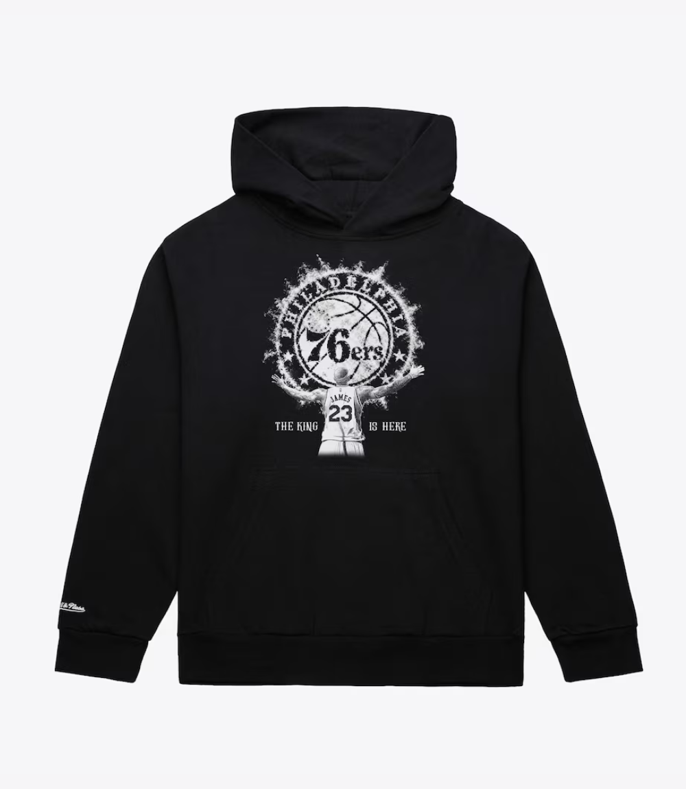 Mitchell & Ness LeBron James Black Philadelphia 76ers Witness Hoodie 1 Mitchell & Ness LeBron James Black Philadelphia 76ers Witness Hoodie 1