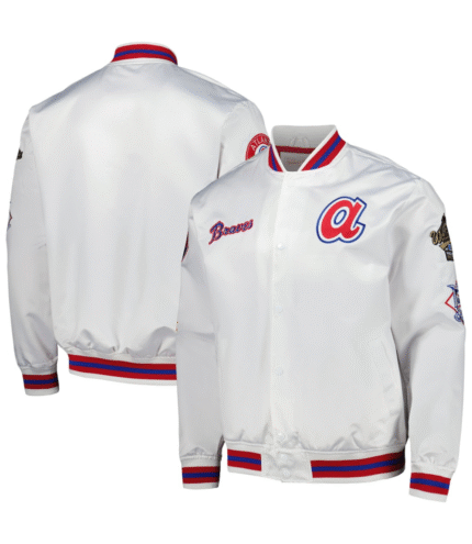 Mitchell & Ness White City Collection Satin Full-Snap Varsity Jacket 1