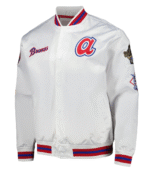 Mitchell & Ness White City Collection Satin Full-Snap Varsity Jacket 2