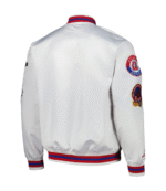 Mitchell & Ness White City Collection Satin Full-Snap Varsity Jacket 3