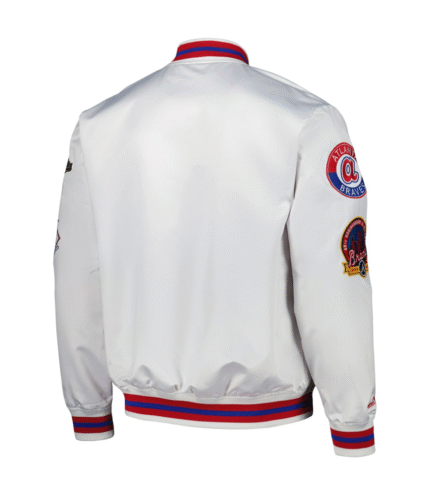 Mitchell & Ness White City Collection Satin Full-Snap Varsity Jacket 3