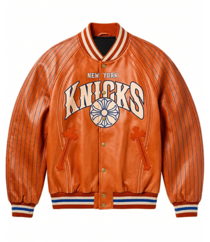 New York Knicks Chrome Hearts Varsity Jacket 1