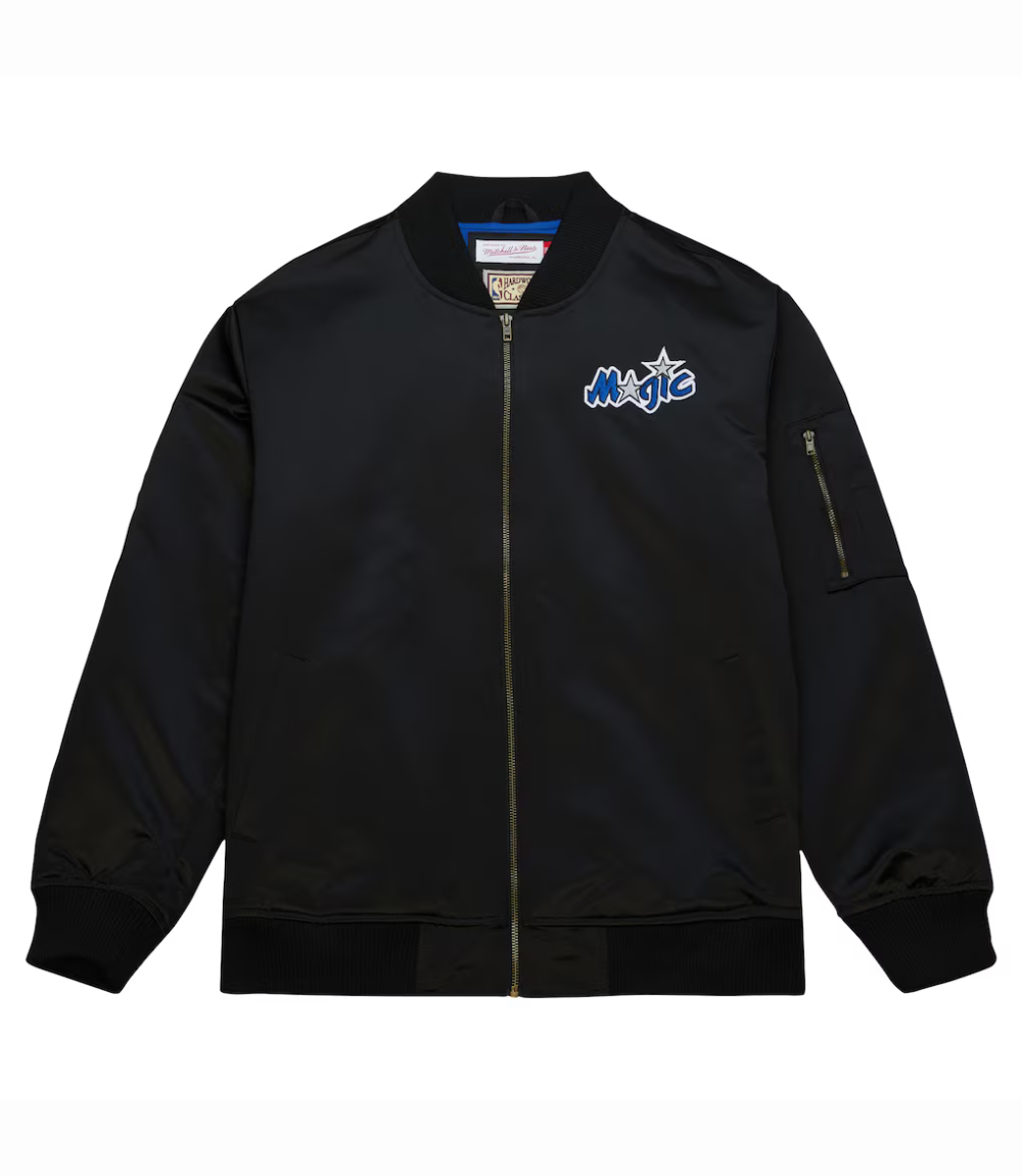 Orlando Magic Vintage Logo Lightweight Satin Jacket 1 Orlando Magic Vintage Logo Lightweight Satin Jacket 1