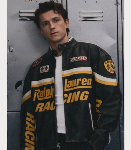 Tom Holland Ralph Lauren Leather Jacket 3