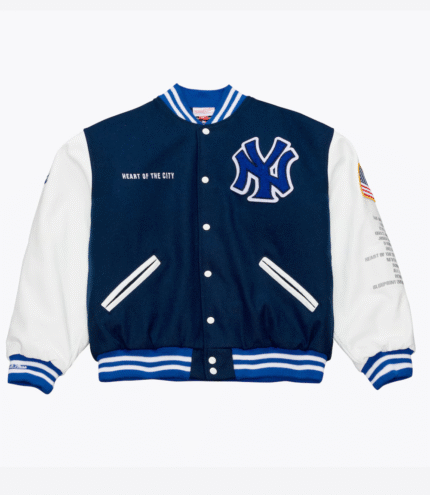 Yankees Jay-Z The Blueprint x Mitchell & Ness Full-Snap Varsity Jacket 1