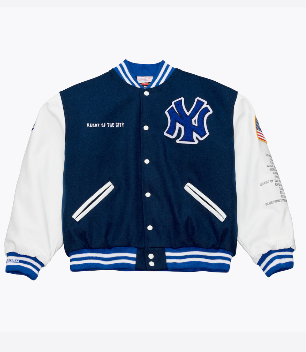 Yankees Jay-Z The Blueprint x Mitchell & Ness Full-Snap Varsity Jacket 1 Yankees Jay-Z The Blueprint x Mitchell & Ness Full-Snap Varsity Jacket 1