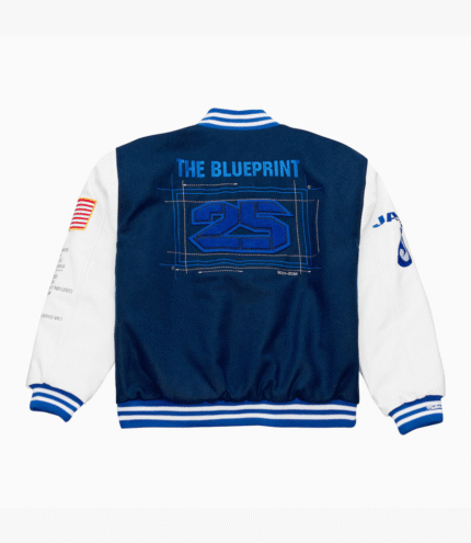 Yankees Jay-Z The Blueprint x Mitchell & Ness Full-Snap Varsity Jacket 2
