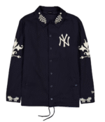 Yankees New Era Navy Coaches Full-Snap Jacket 3
