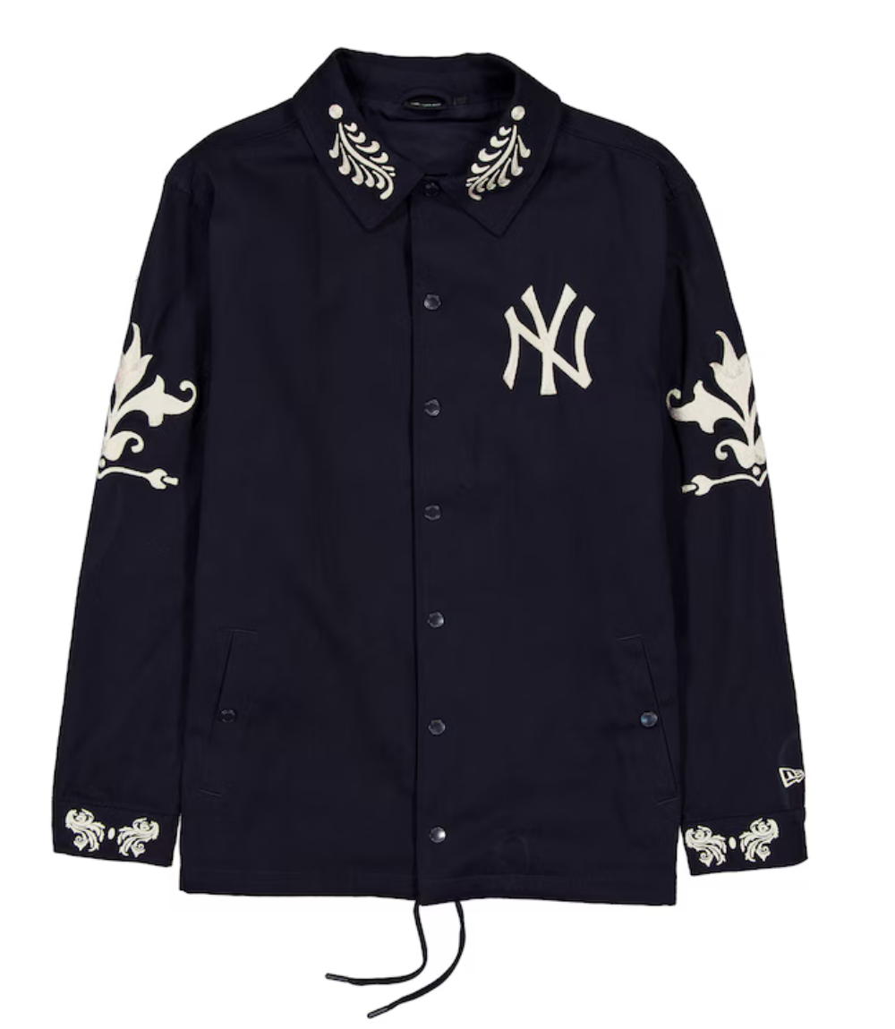 Yankees New Era Navy Coaches Full-Snap Jacket 3 Yankees New Era Navy Coaches Full-Snap Jacket 3