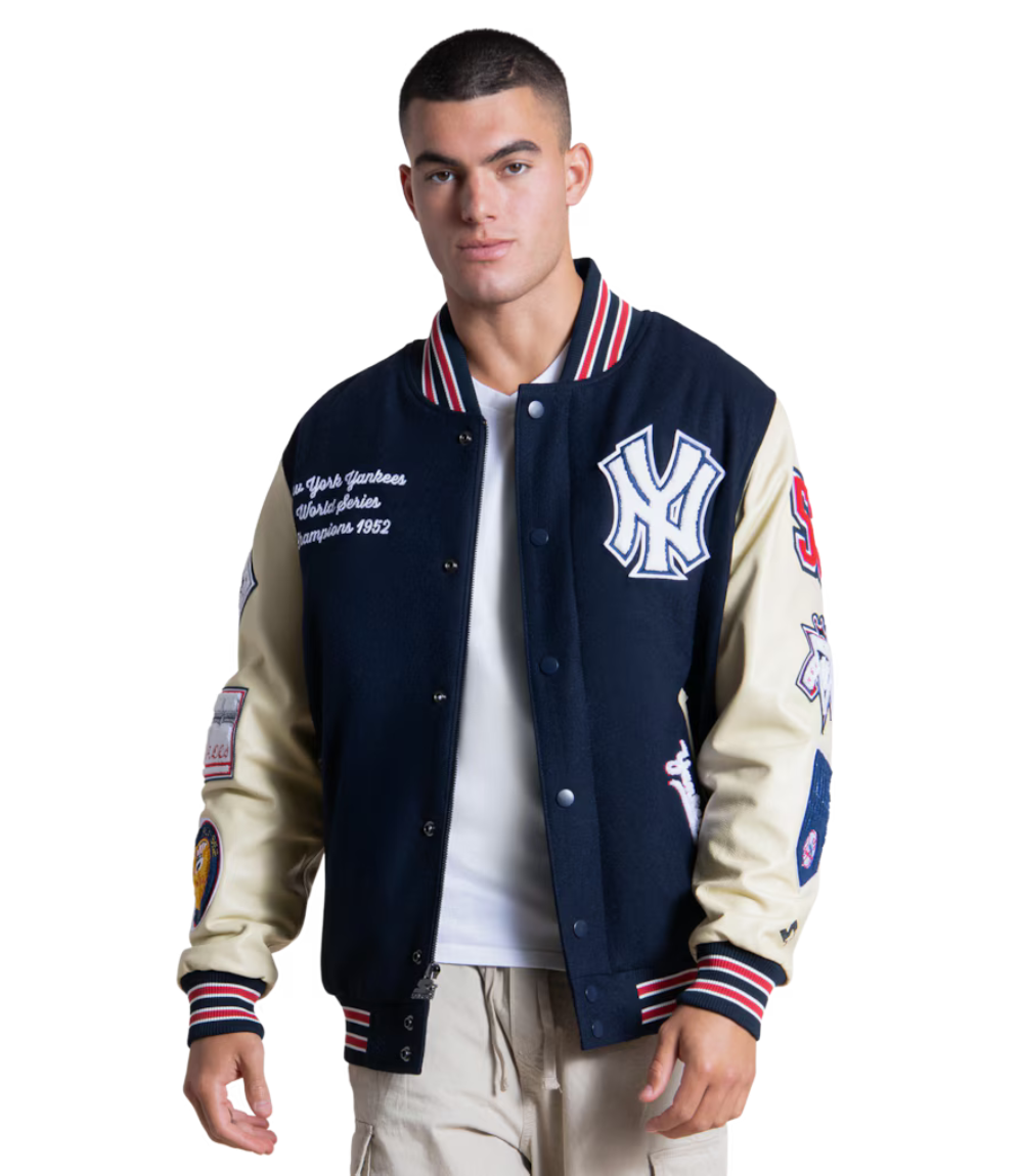 Yankees Starter 50th Year Full-Zip Varsity Jacket 1 Yankees Starter 50th Year Full-Zip Varsity Jacket 1