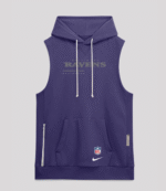 2026 Baltimore Ravens Sideline Sleeveless Hoodie 1 (1)