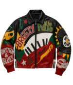 2026 Chris Brown R&B Tour Leather Bomber Jacket 4