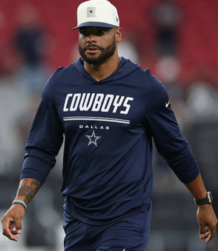 2026 Dak Prescott Preseason Cowboys Long Sleeve Hooded T-Shirt 1