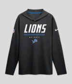 2026 Detroit Lions Sideline Long Sleeve Hooded T-Shirt 3